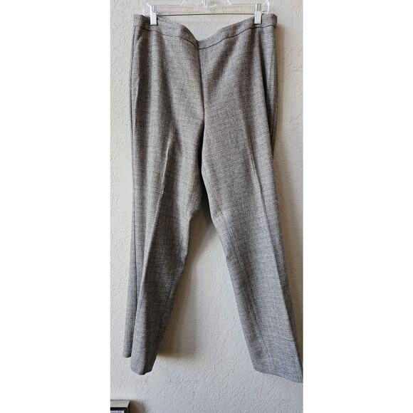 Talbots 16P Gray Wool Blend Lined Dress Pants Italian Woven Women 16‎ Pet 36x28 - Picture 1 of 4